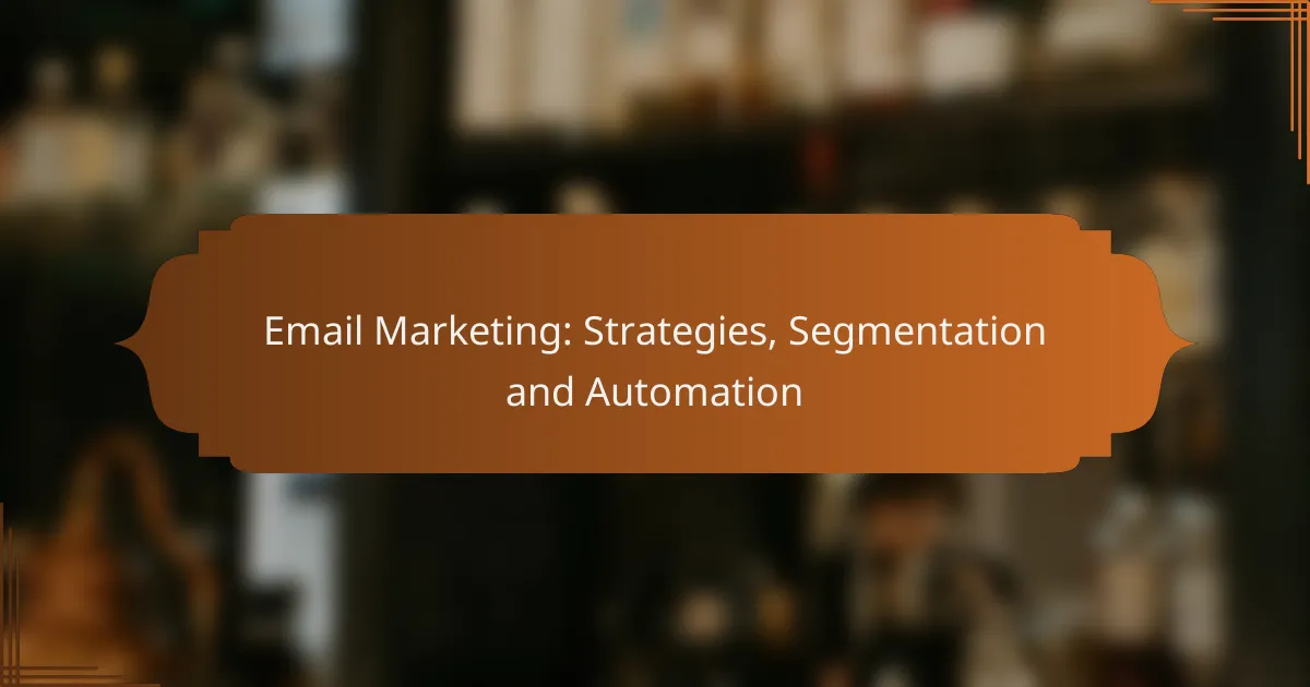 Email Marketing: Strategies, Segmentation and Automation