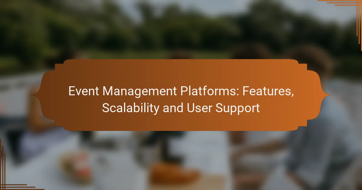 Event Management Platforms: Features, Scalability and User Support