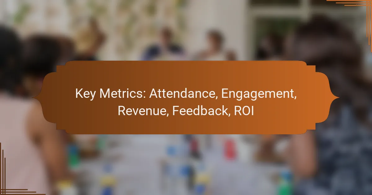 Key Metrics: Attendance, Engagement, Revenue, Feedback, ROI