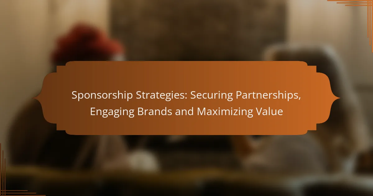 Sponsorship Strategies: Securing Partnerships, Engaging Brands and Maximizing Value