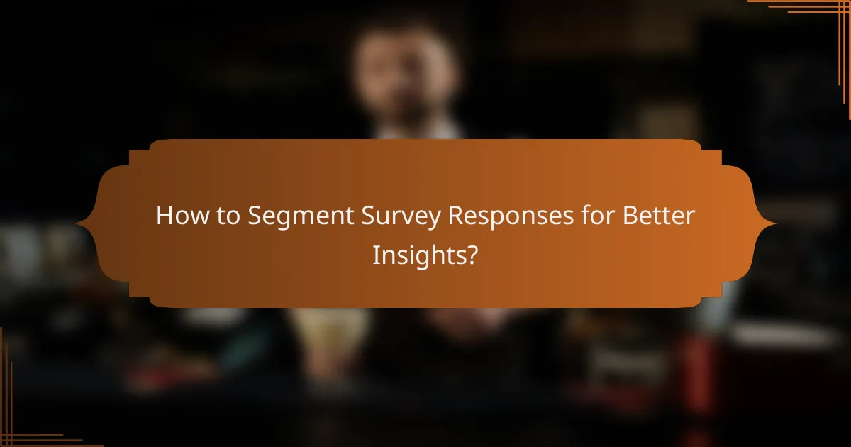 How to Segment Survey Responses for Better Insights?